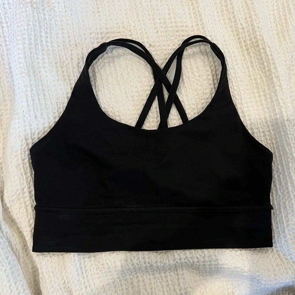Lululemon - Energy Longline Bra - size 8 black - Picture 2 of 7